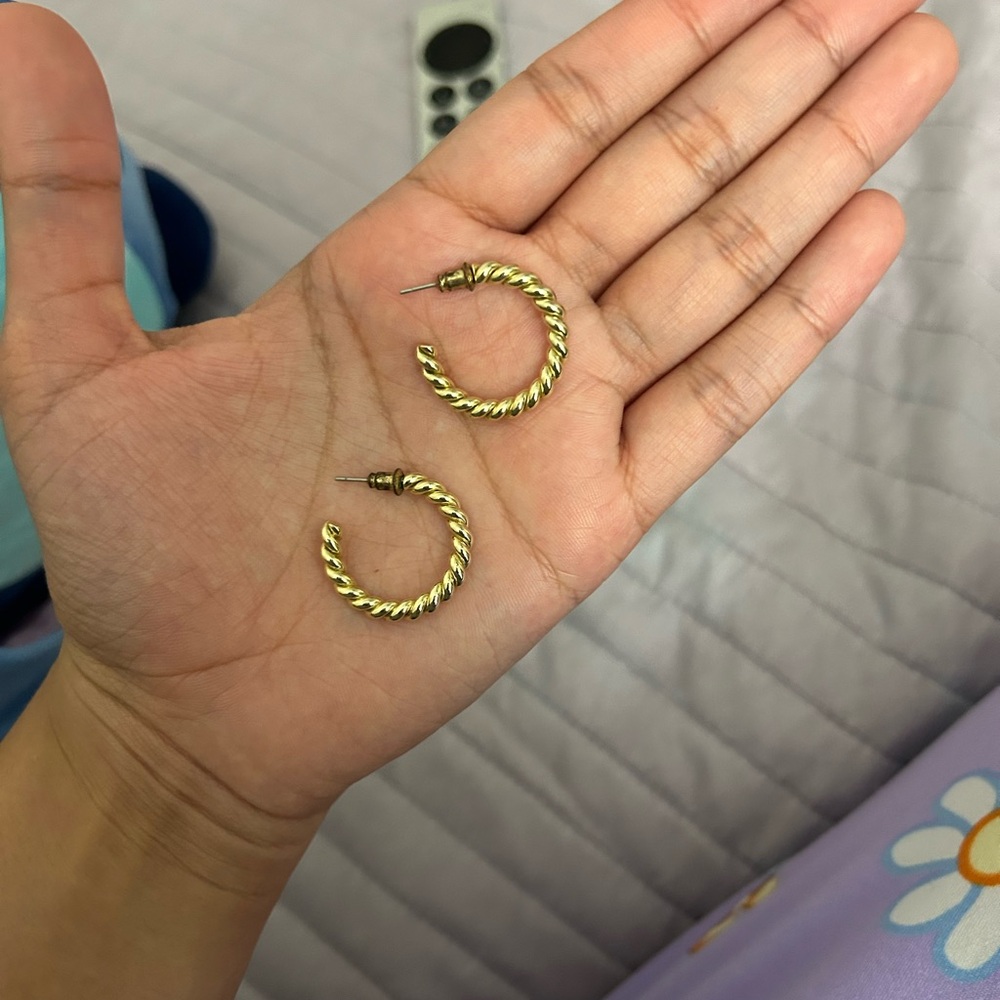 Elegant Gold-Toned Hoop Earrings